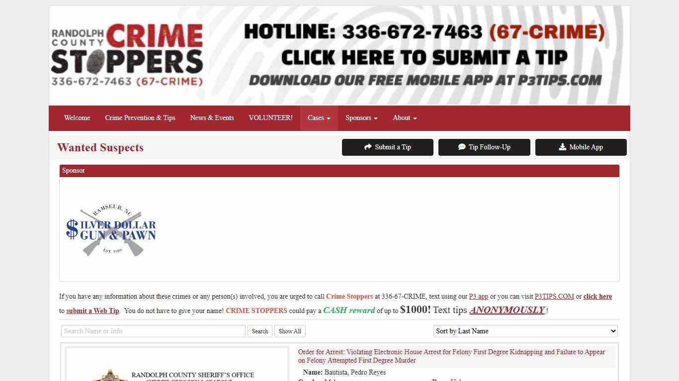 Wanted Suspects - Randolph County Crime Stoppers